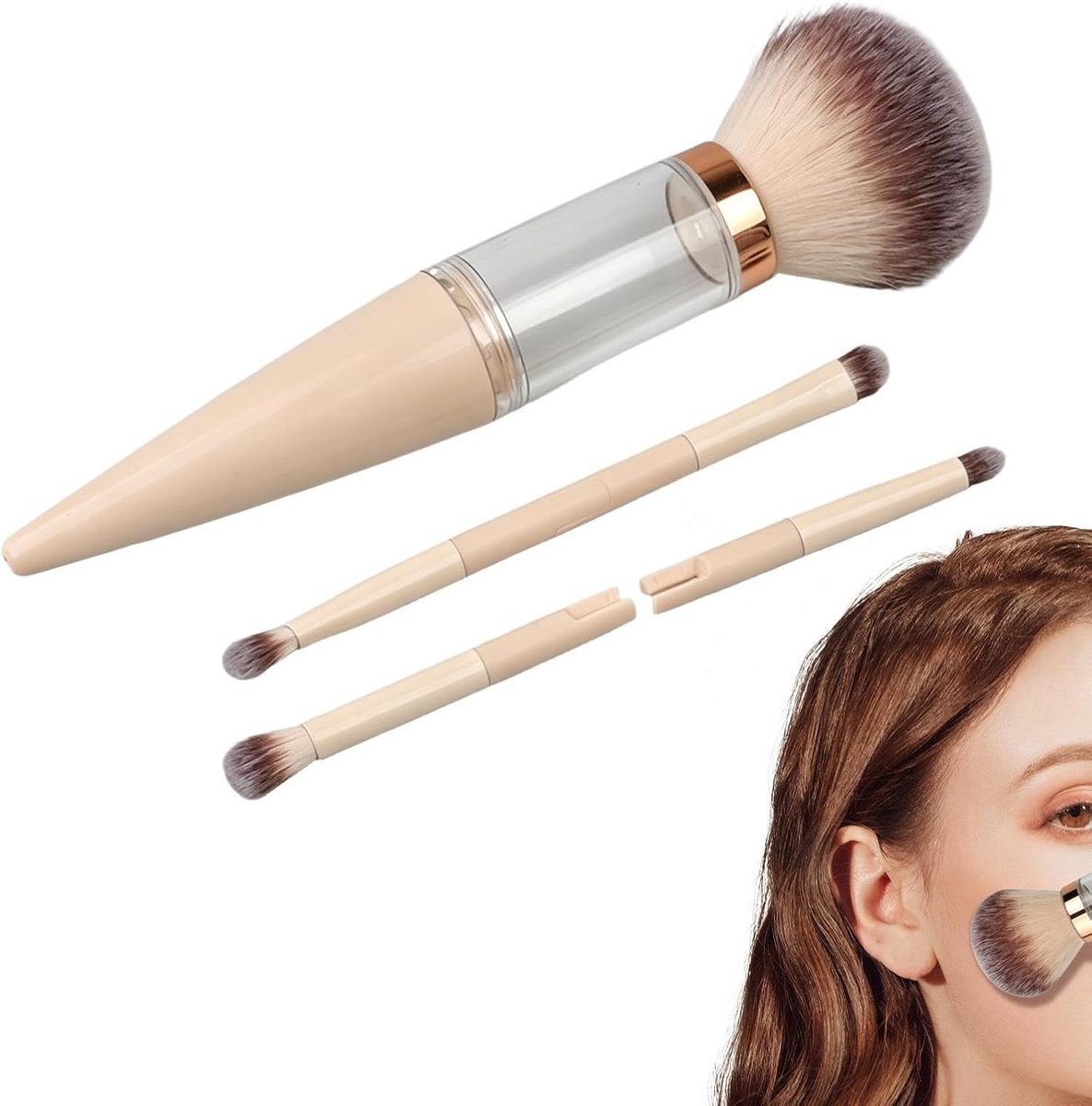 Make-up Kwasten Draagbaar Herbruikbaar Cosmetisch Tool | Oogschaduw Blush Kwasten Make- Voor Vrouwen Beginners Professionals Bruiloft Bruids Salon Thuis Kantoren Feestdag Festival