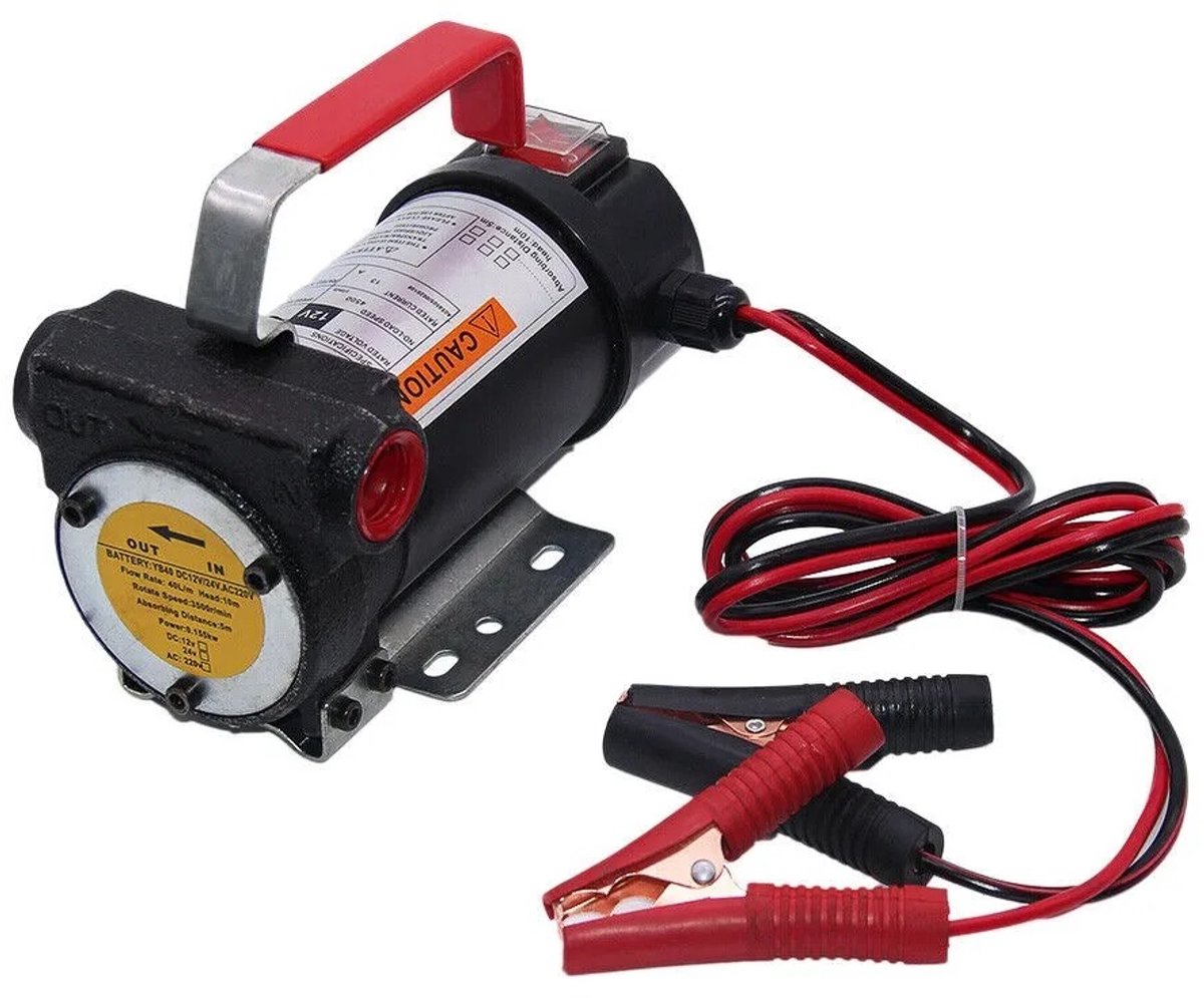Seth Select Dieselpomp 12V 175W – Zelfaanzuigende Brandstofpomp - 40 L/min met Filter – Elektrische Diesel Overdrachtpomp