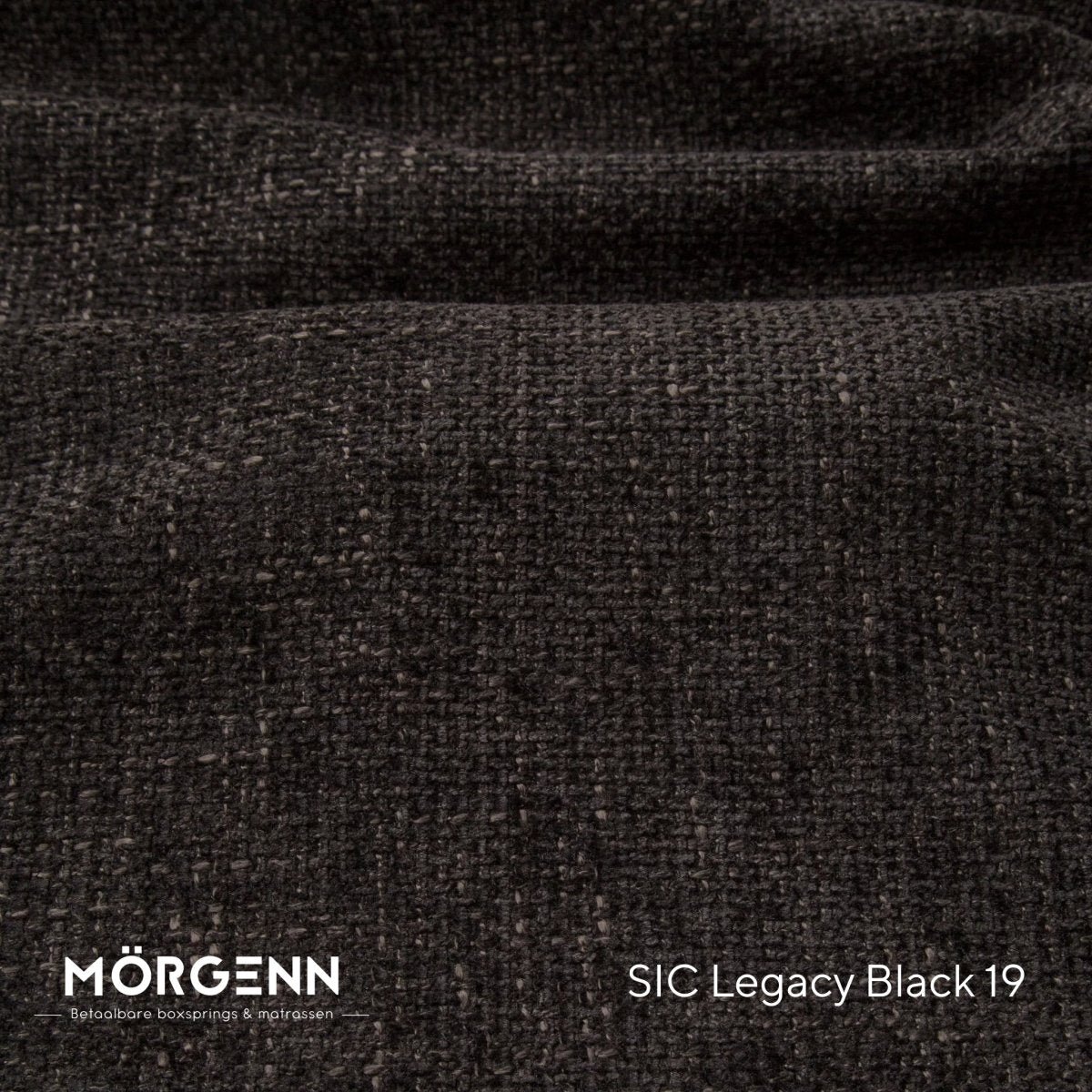 Mörgenn SIC Legacy Stofstaal - Meubelstof voor Boxspring en Bed - Black 19