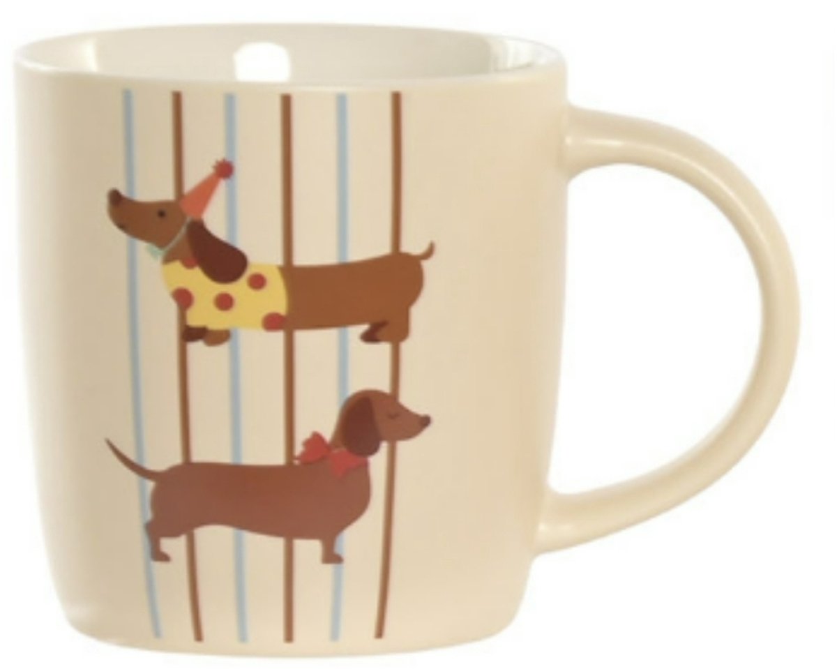 2 teckels beker - Item Int.