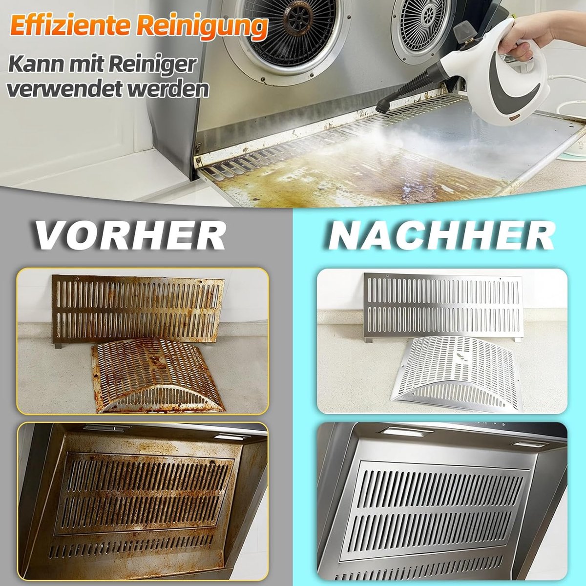Stoomreiniger Hand - Multifunctionele Reiniger - Huishoudelijke Schoonmaak - 12-delige Accessoireset - 350 ml Tank - Wit