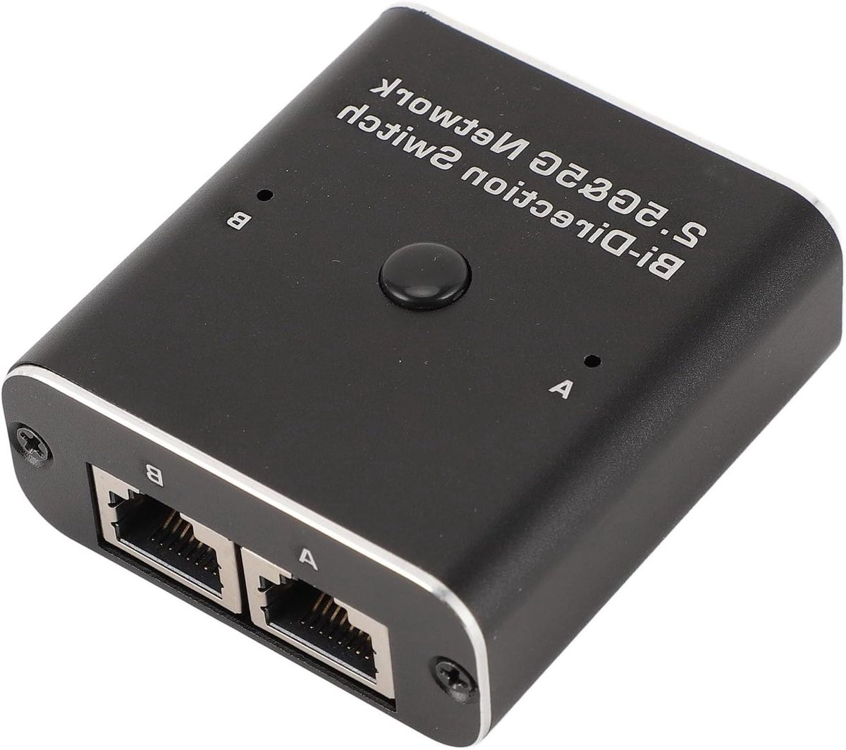 Netwerk Switch - Ethernet Splitter - Netwerk Verbinding - Mechanische Schakelaar - 2 Poort - Zwart