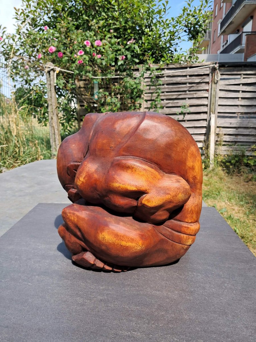 yogiman/ bouddha pleureur/Orang malu/fait main/ 30 cm/Décoration zen/Indonésie