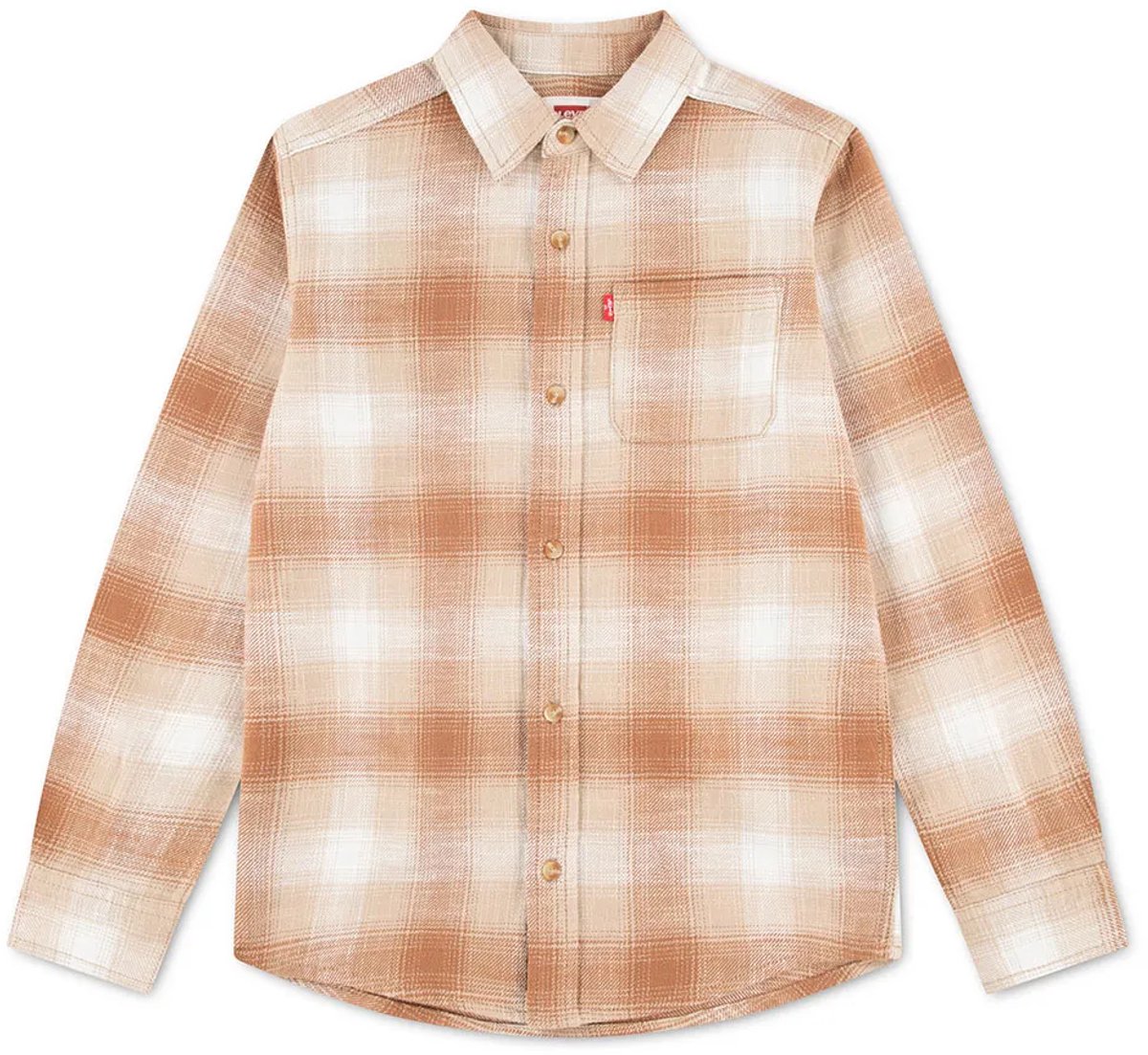 Levi´s ® Kids Shadow Plaid Overhemd Met Lange Mouwen Bruin 14 Years Jongen