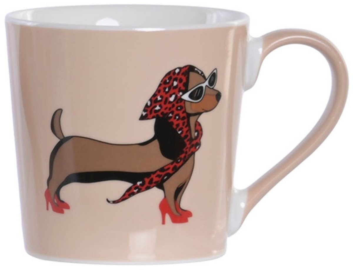 Teckel chique dame beker - Item Int.
