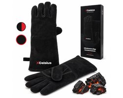 XCelsius® BBQ Handschoenen Splitleer – TÜV Gecertificeerd EN407 – Hittebestendige Barbecue…