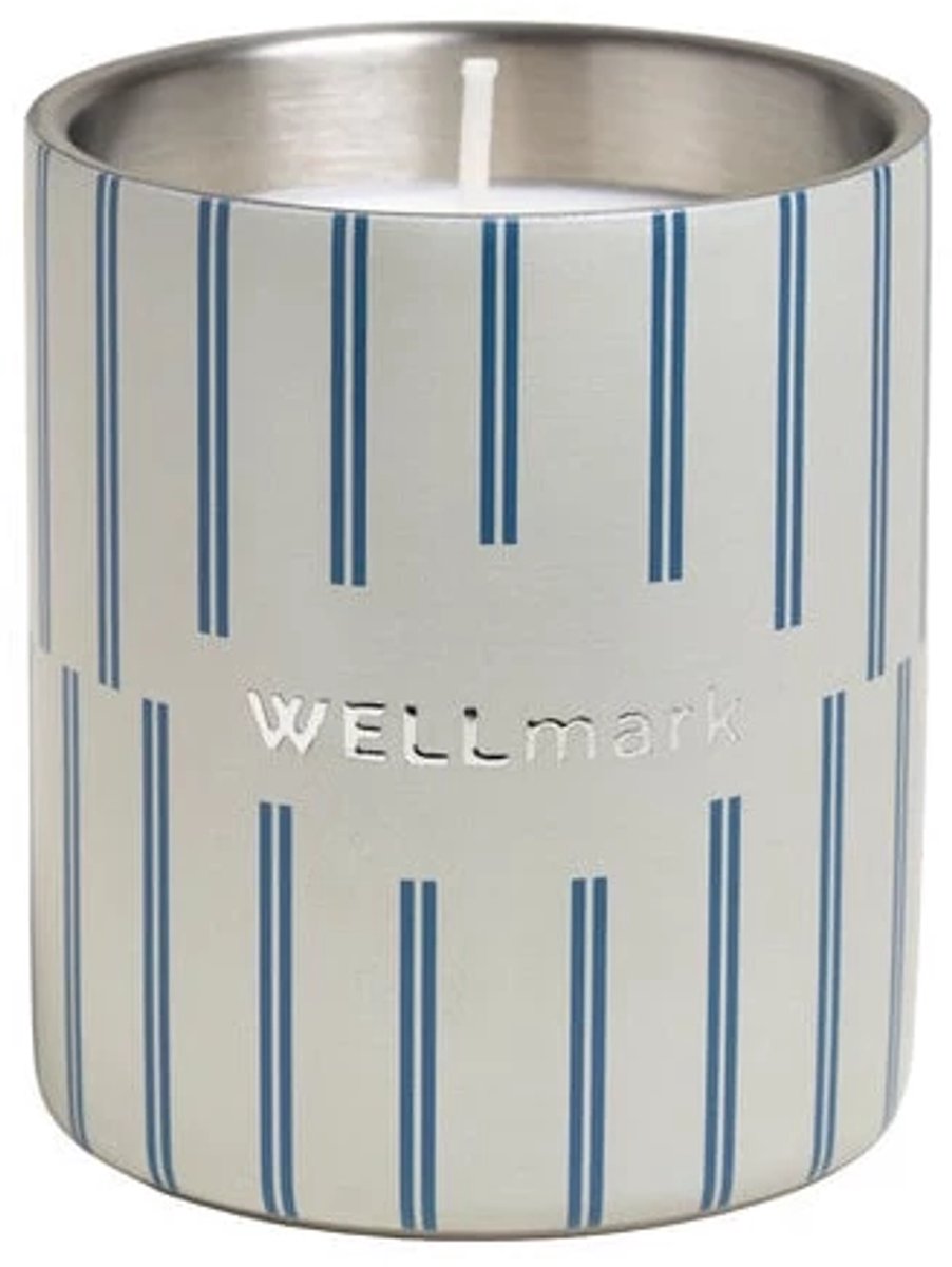 Wellmark geurkaars 220gr Riviera Stripe - sun-kissed bloom