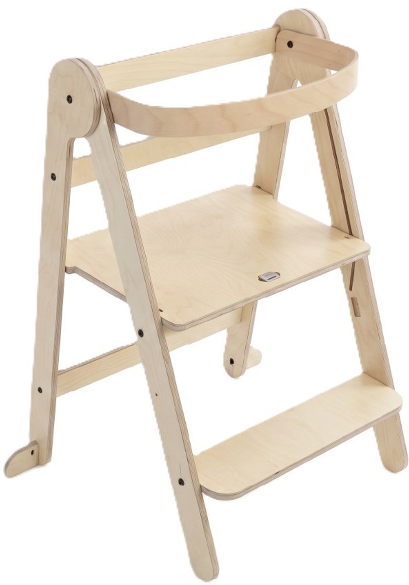 Mamatoyz Learning Tower Naturel XL - Montessori Leertoren voor meerdere Kinderen/Tweeling - Keukenhulp - Verstelbaar - Naturel Hout