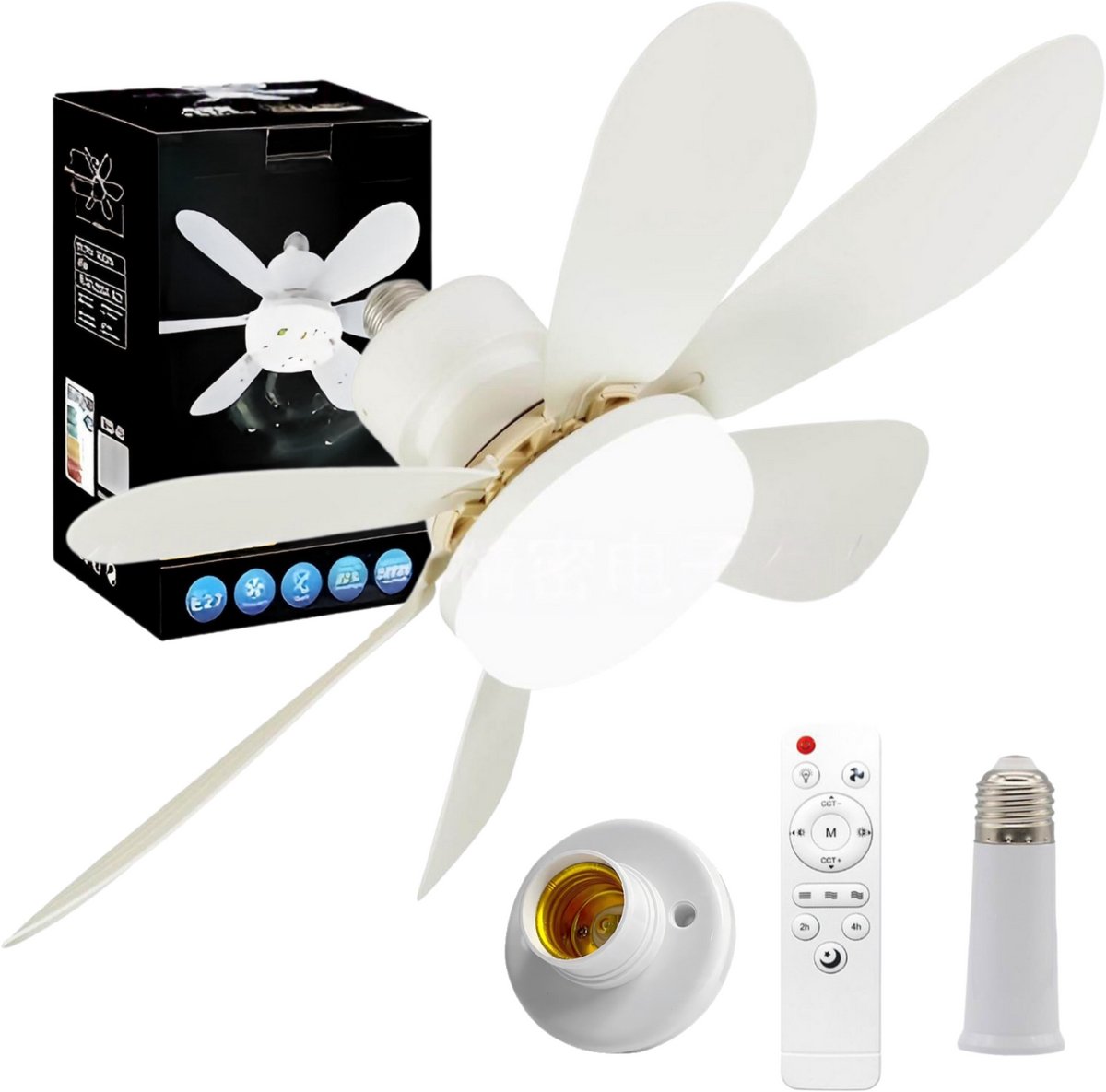 casalora Plafondventilator met verlichting - LED 40W - Ø 50cm - Afstandsbediening smart lamp - Plafondlampen - Plafond lamp - Ventilator