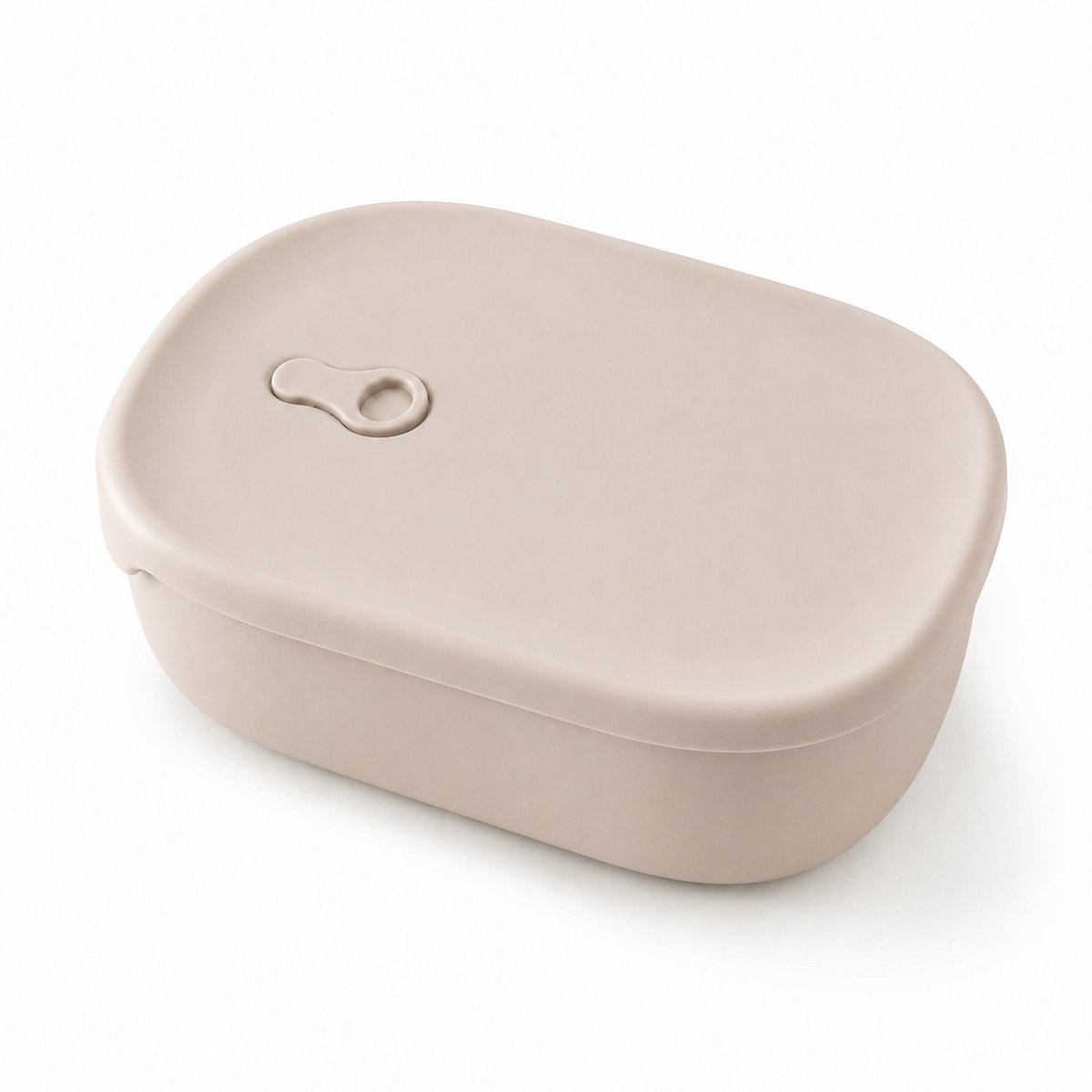 VHV - Lunchbox met 3 Vakken 1000 ml - Bento Brooddoos met Ventiel - Compacte Maaltijdbox voor Werk, School en Onderweg - Crème