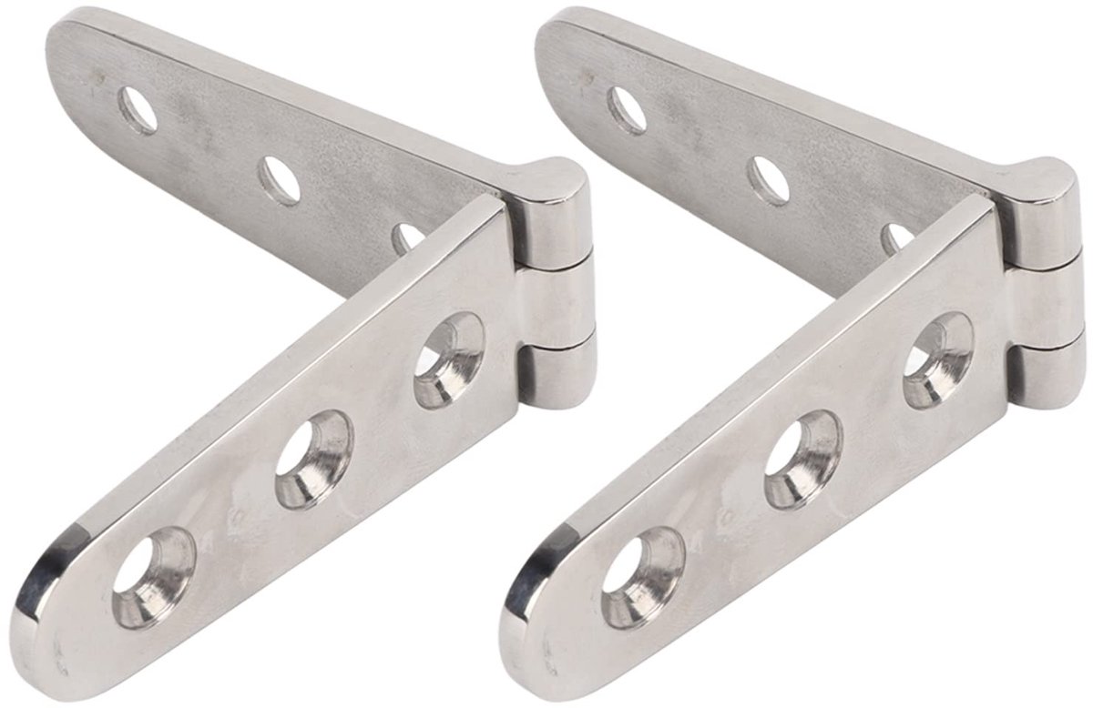 2X 316 RVS Heavy Duty Gate Strap Scharnieren 3 Gaten 152x30mm, Marine Boot Deur Poort Schuur