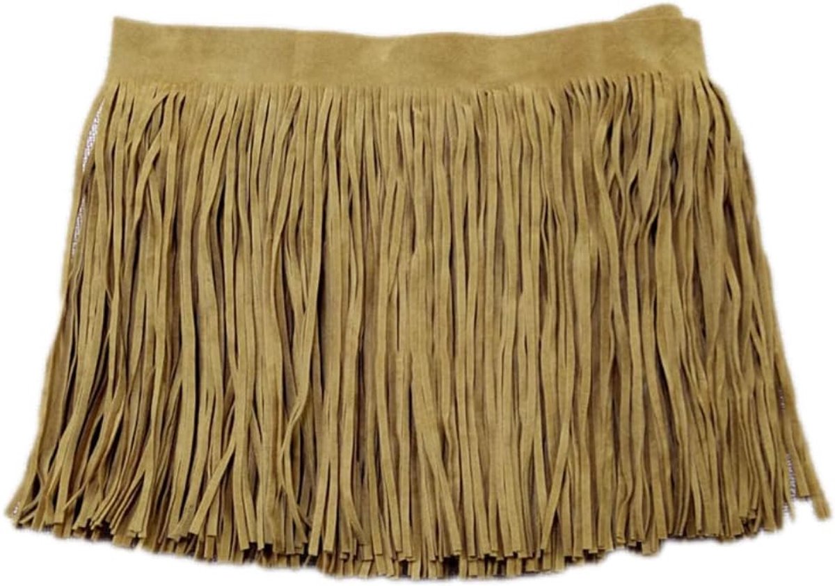 2 M lengte 10 cm kunstmatig wildleder franjesband, gesneden franjes franjesband snijfranse decoband dansfranjes naaiganzen voor kleding DIY naaien gordijnen tafelloopdecoratie, beige