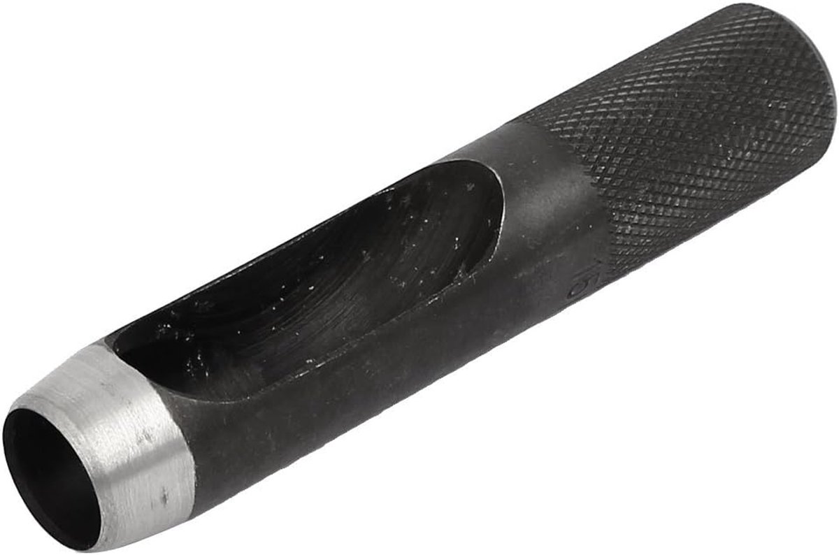 sourcingmap 15 mm Dia metalen gekartelde schacht holle perforator voor lederen pakkingsband