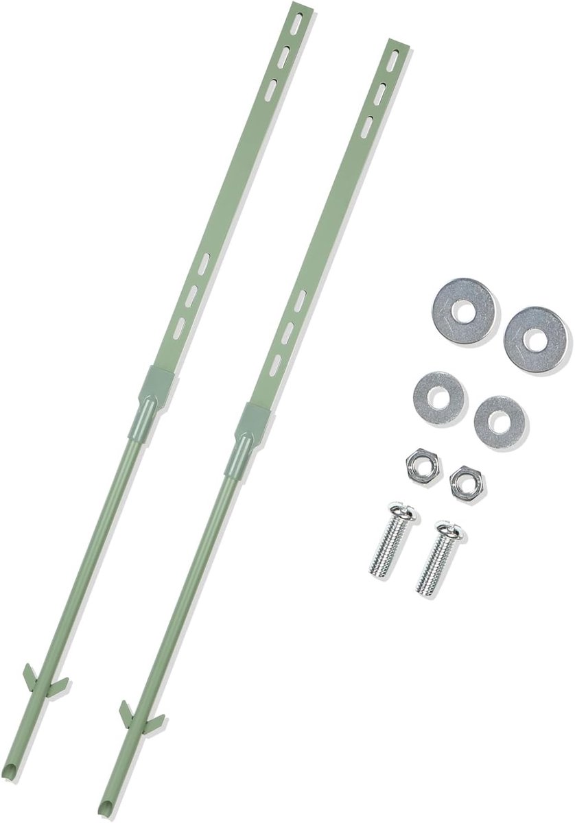 Palen voor achtertuinbord, metalen, gecombineerd, lege aluminium houder voor montage van buitenborden, hoogte 91,5 cm (3 voet) (groen)