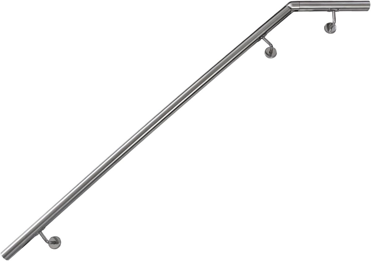 Leuning van roestvrij staal, 150 cm, trap
