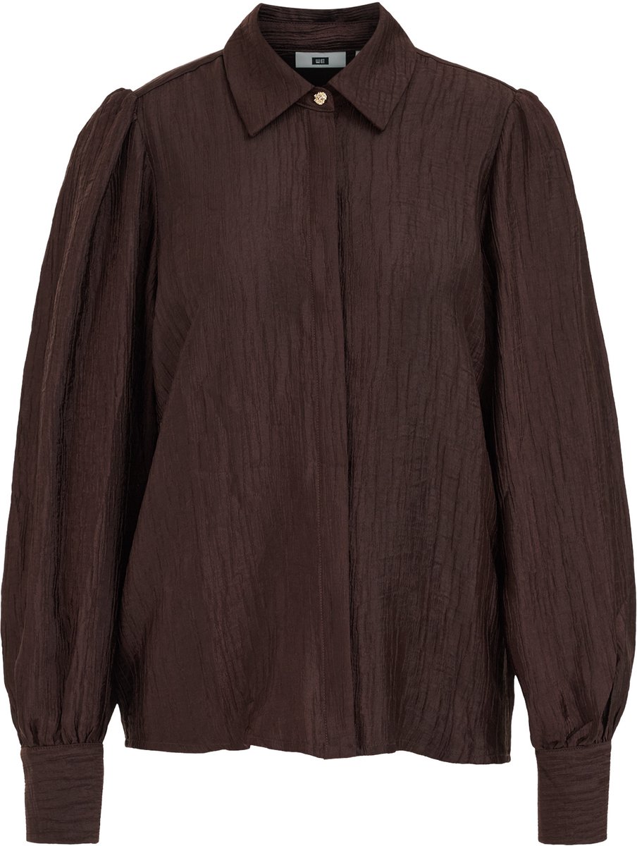 WE Fashion Dames blouse met ballonmouwen en structuur