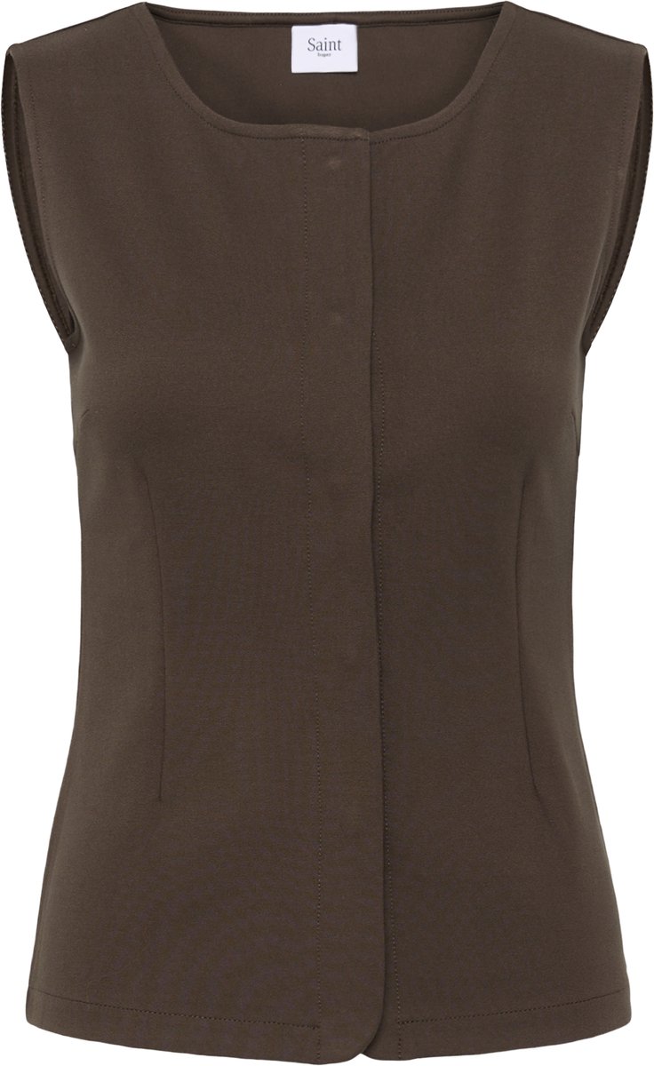 Saint Tropez GennySZ Vest Dames Gilet - Chocolate Brown