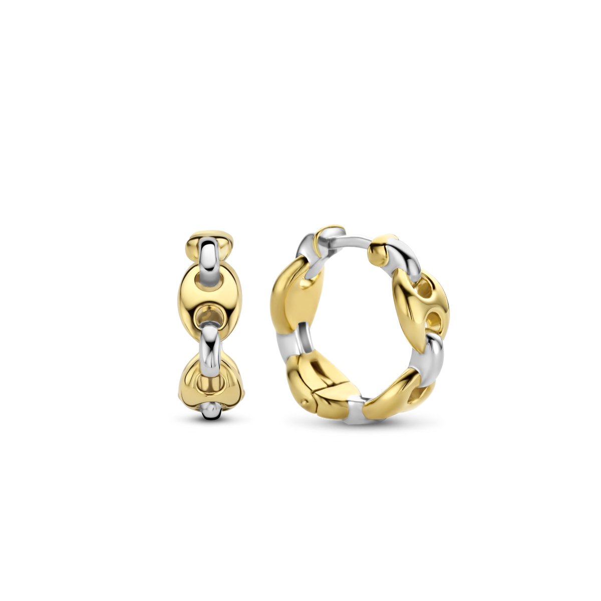 TI SENTO Dames Oorbellen - 925 zilver - Zilver geel verguld - 7877SY