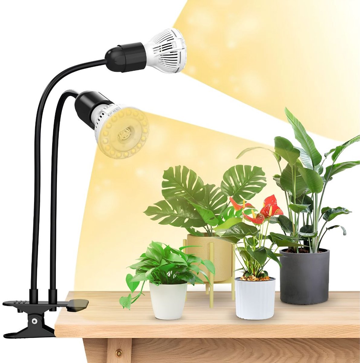 JCP® Groeilamp - Groeilamp Planten - Kweeklamp - Zwart - 22cm x 20cm x 8cm