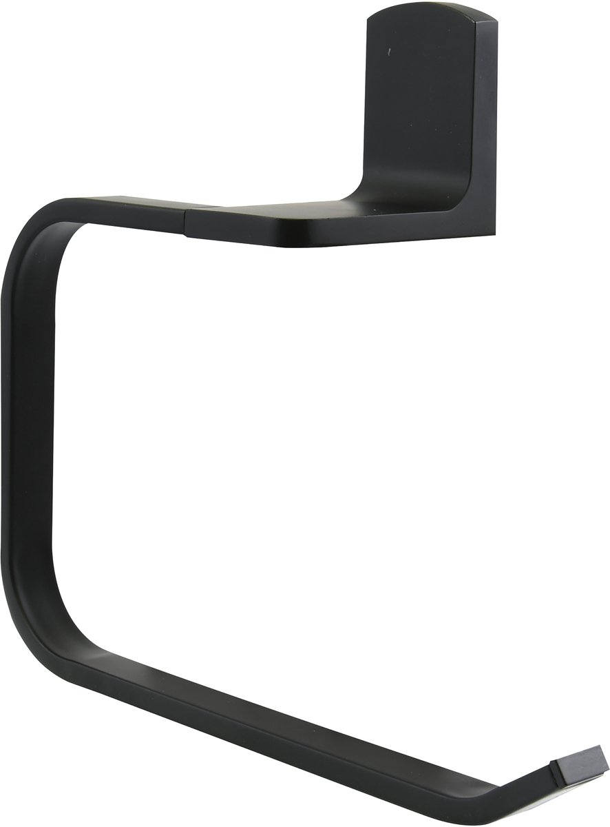 Spirella Taku Handdoekhouder Zwart – Metalen Handdoekrek voor de Badkamer – Mat Zwart Minimalistisch Design