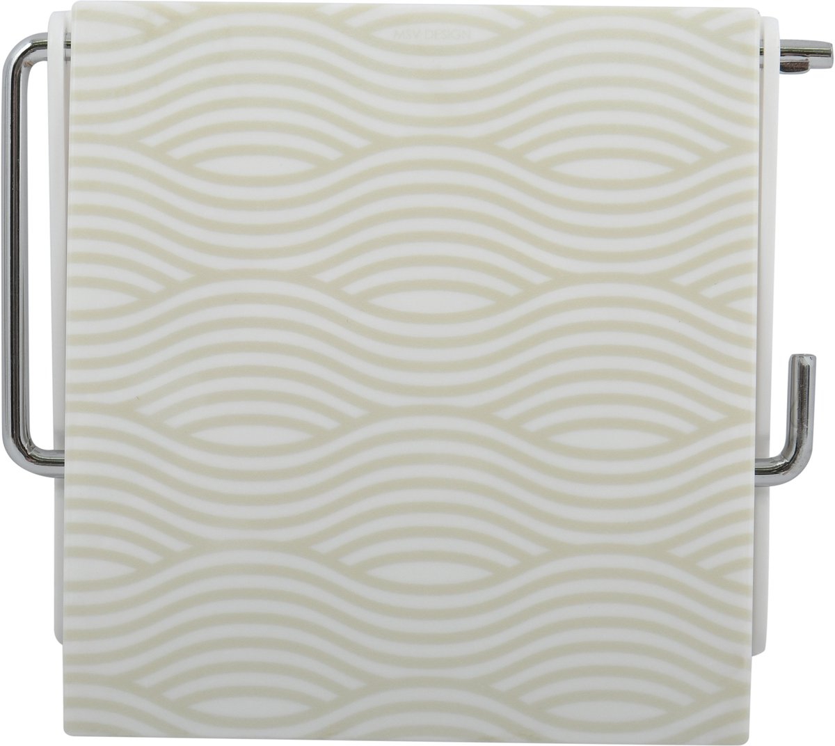 MSV Toiletrolhouder Beige – Praktische Toiletpapierhouder en WC-Papierhouder om te Bevestigen – 13 x 15 x 11,5 cm