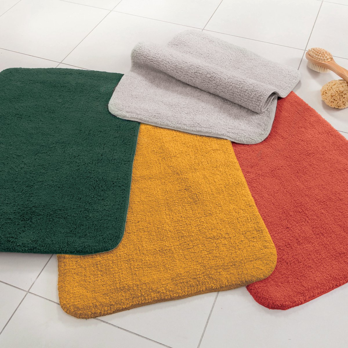 MSV Campus Badmat 50x70 cm – Donkergroen – Zachte Badmat voor Douche, Bad of Wastafel – Vochtabsorberend