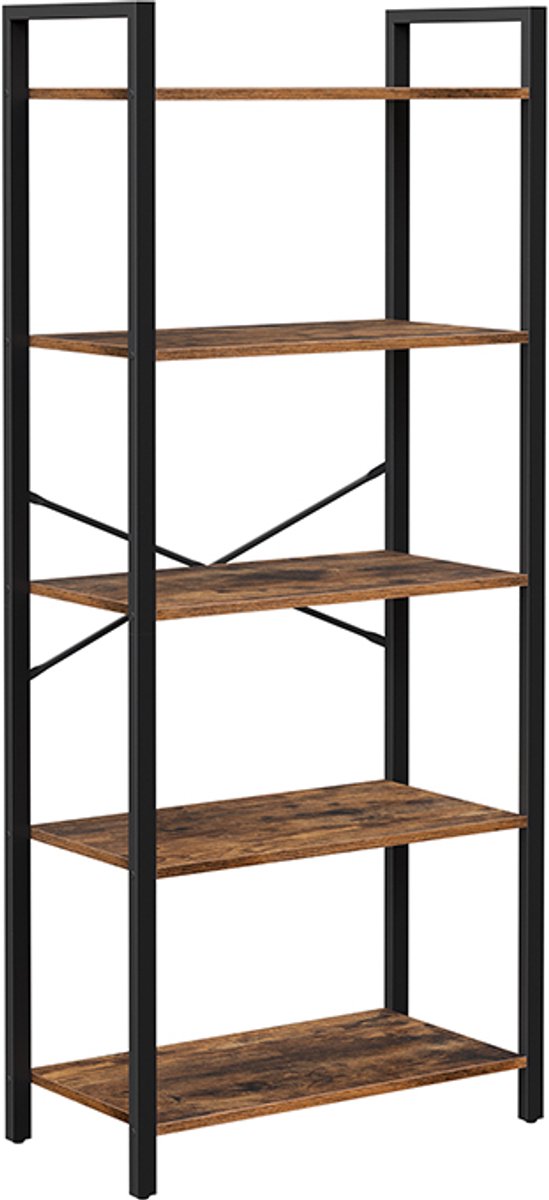 Vintage bruin-zwarte opbergplank – Vintage Bruin-zwart