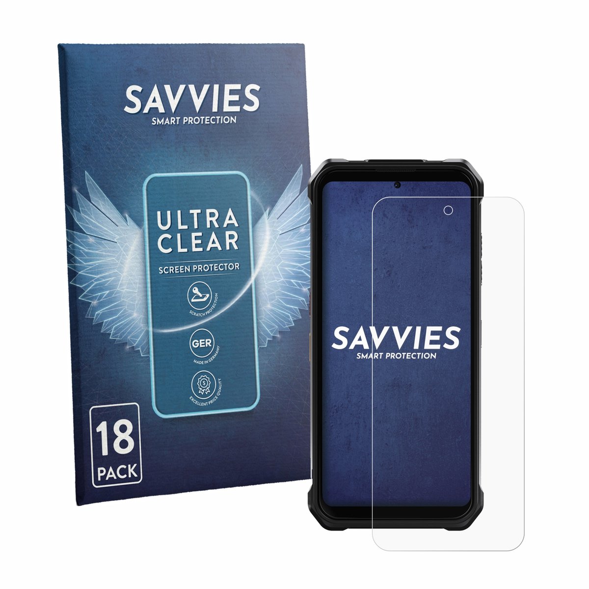 Savvies - Screenprotector voor Fossibot F110L - Folie Beschermfolie transparant 18 Stuks