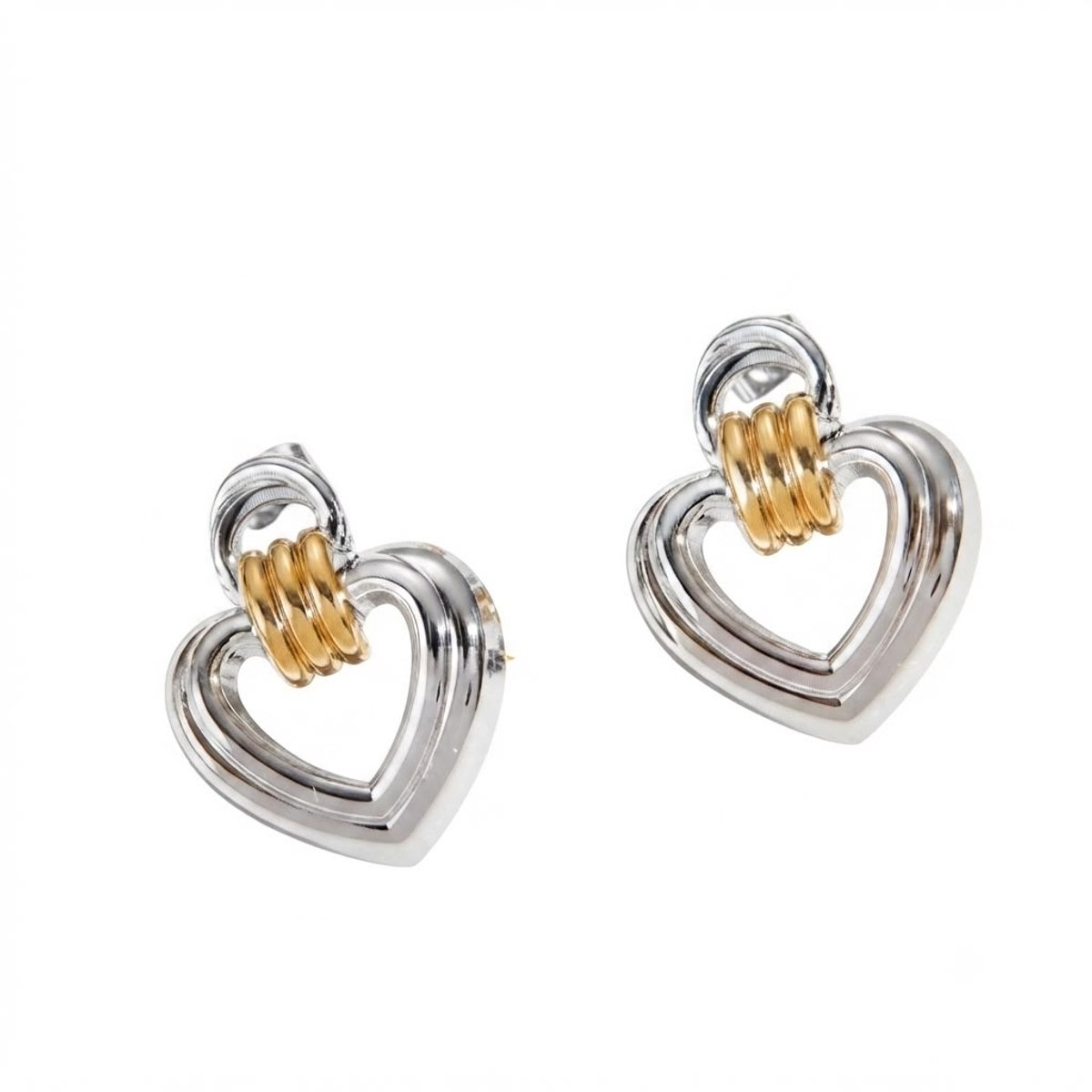 Oorstekers - Oorbellen -Dames - Hart – Chirurgisch Staal - Zilver Goud - 30 mm