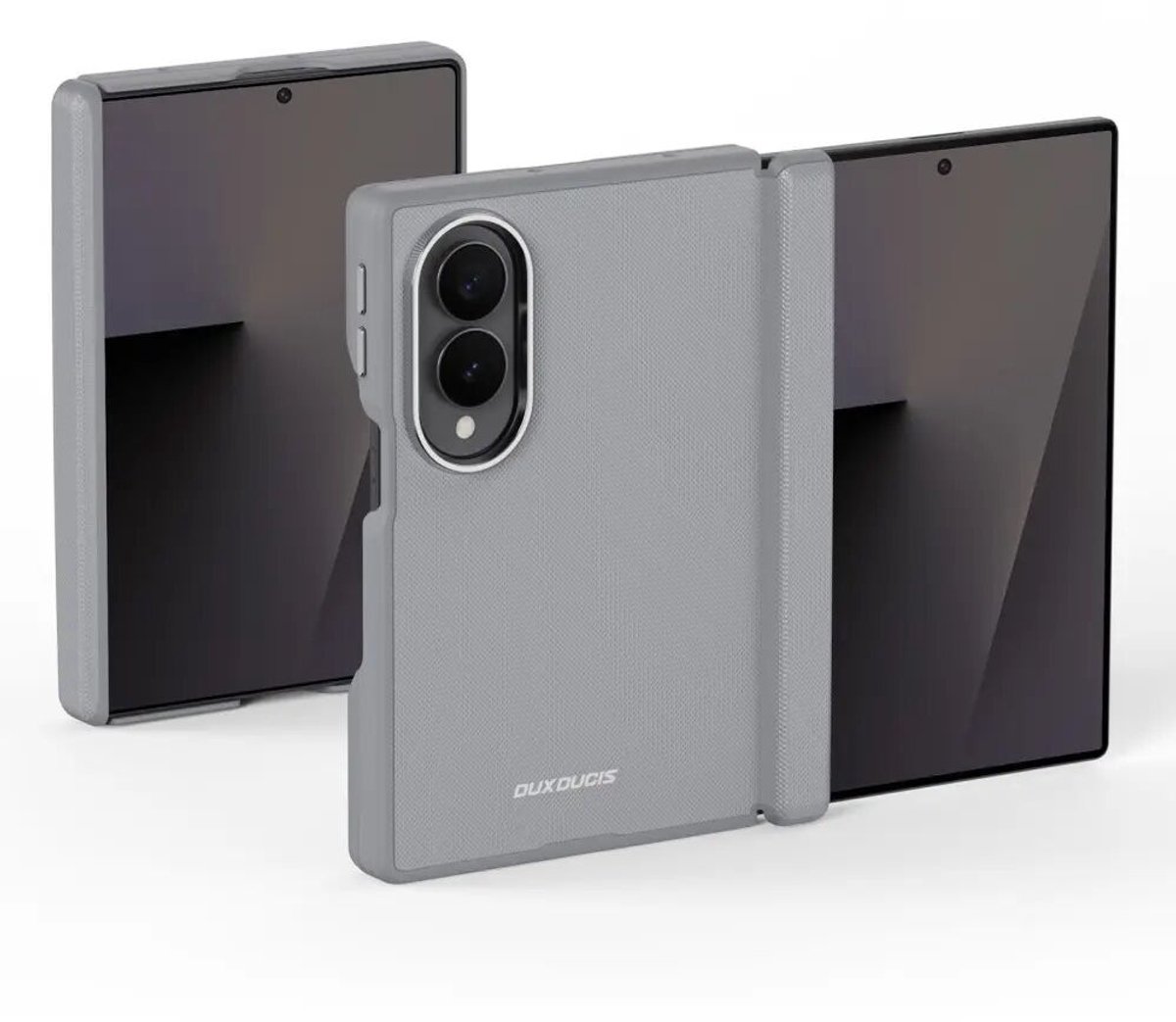 Dux Ducis Vyne Hoesje Geschikt voor Samsung Galaxy Z Fold 8 - Camerabescherming - Compatibel met MagSafe - Back Cover Grijs