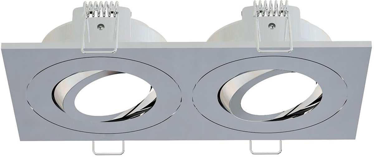Spotz inbouwspot dubbel dimbaar IP65 chroom