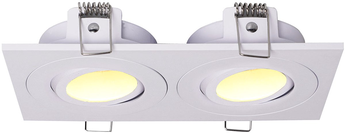 Spotz inbouwspot dubbel dimbaar IP65 mat wit