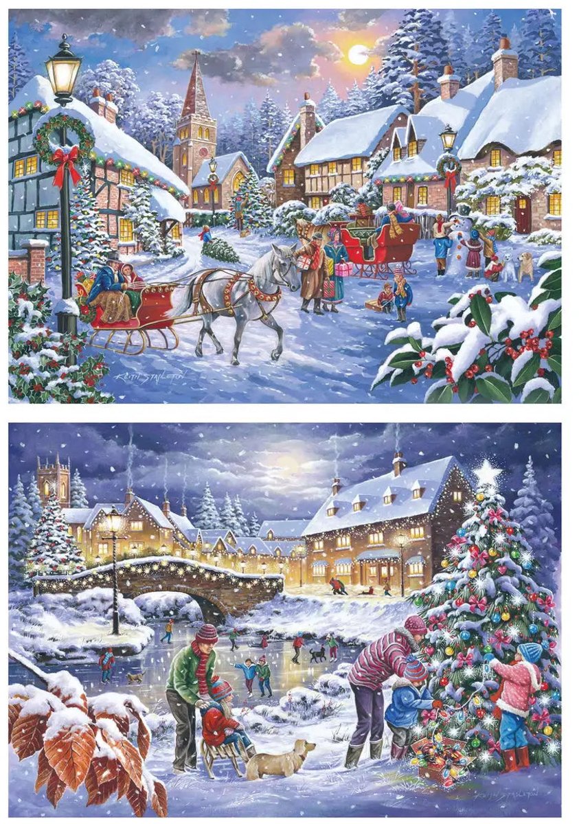 Christmas Is Coming Puzzel 2x 500XL Stukjes — cadeau in Spellen & Speelgoed - foto 5