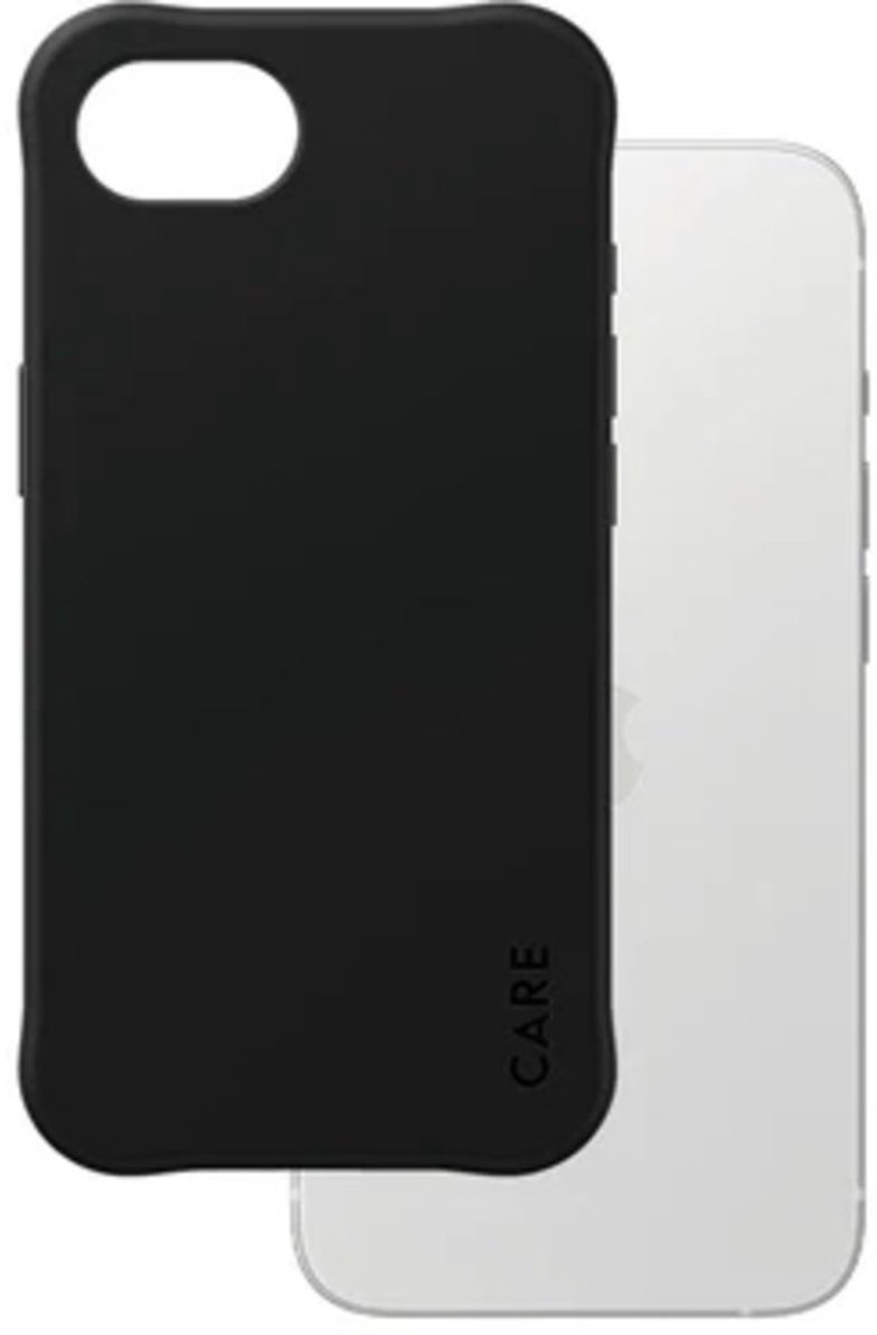 CARE by PanzerGlass Hoesje geschikt voor Apple iPhone 17e Siliconen Telefoonhoesje | CARE by PanzerGlass Fashionable Backcover | iPhone 17e Case | Back Cover - Zwart