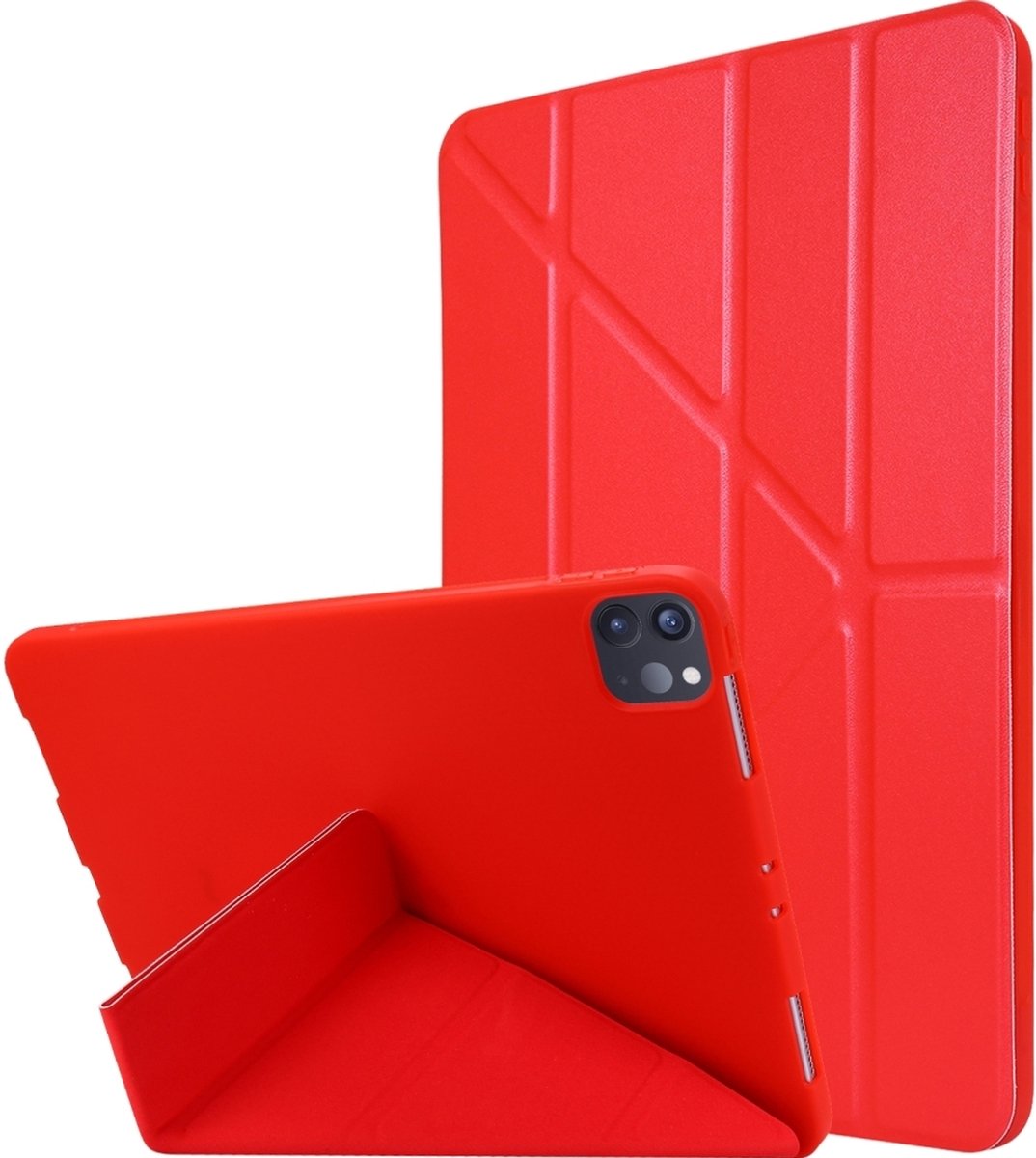 Mobigear Tablethoes geschikt voor Apple iPad Pro 13 Inch (2025) Hoes | Mobigear Origami Bookcase - Rood