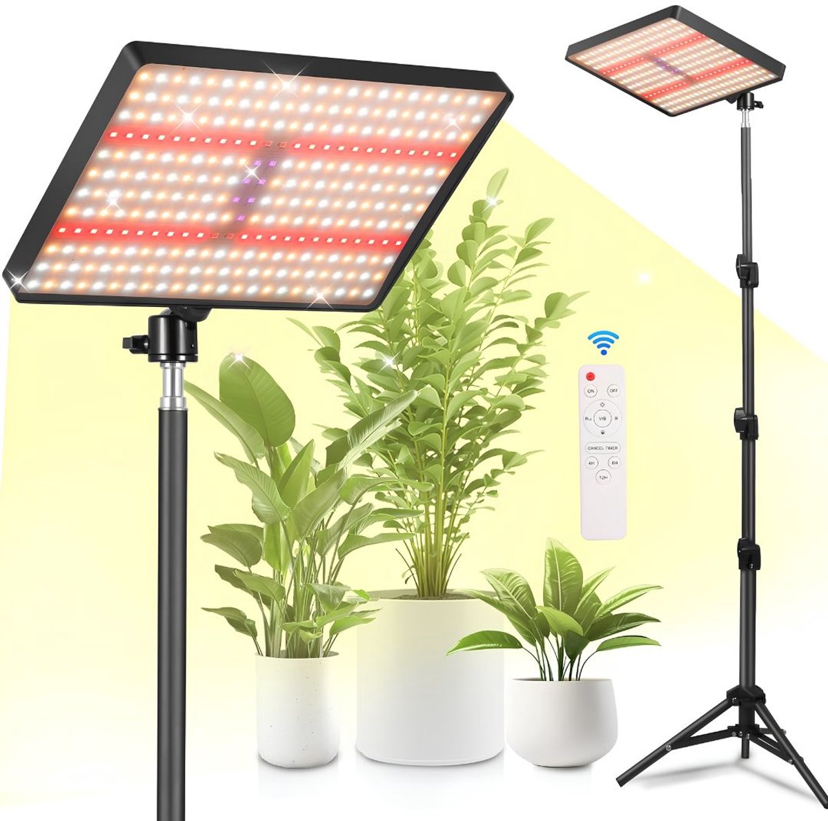 JCP® Groeilamp - Groeilamp Planten - Kweeklamp - Zwart - 43cm x 6cm x 24cm