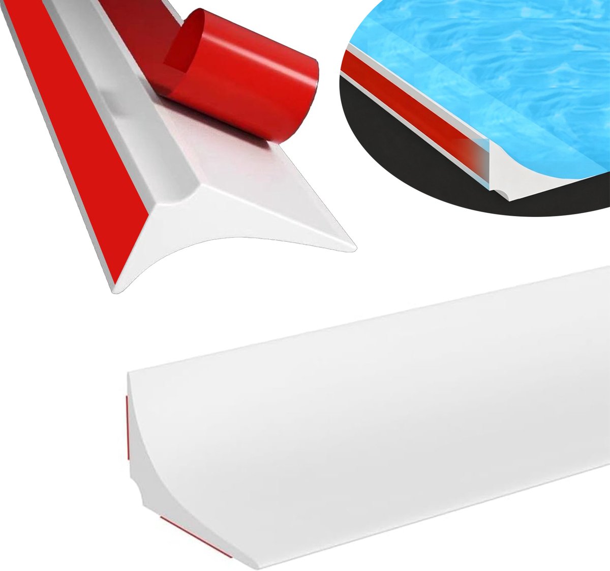 2m Siliconen Afdichtingsstrip Voor Douchebak - Badkamer Afwerkingsrand Voor Badkuip - Waterbarrière - Kitstrip Voor Aanrechtbladen