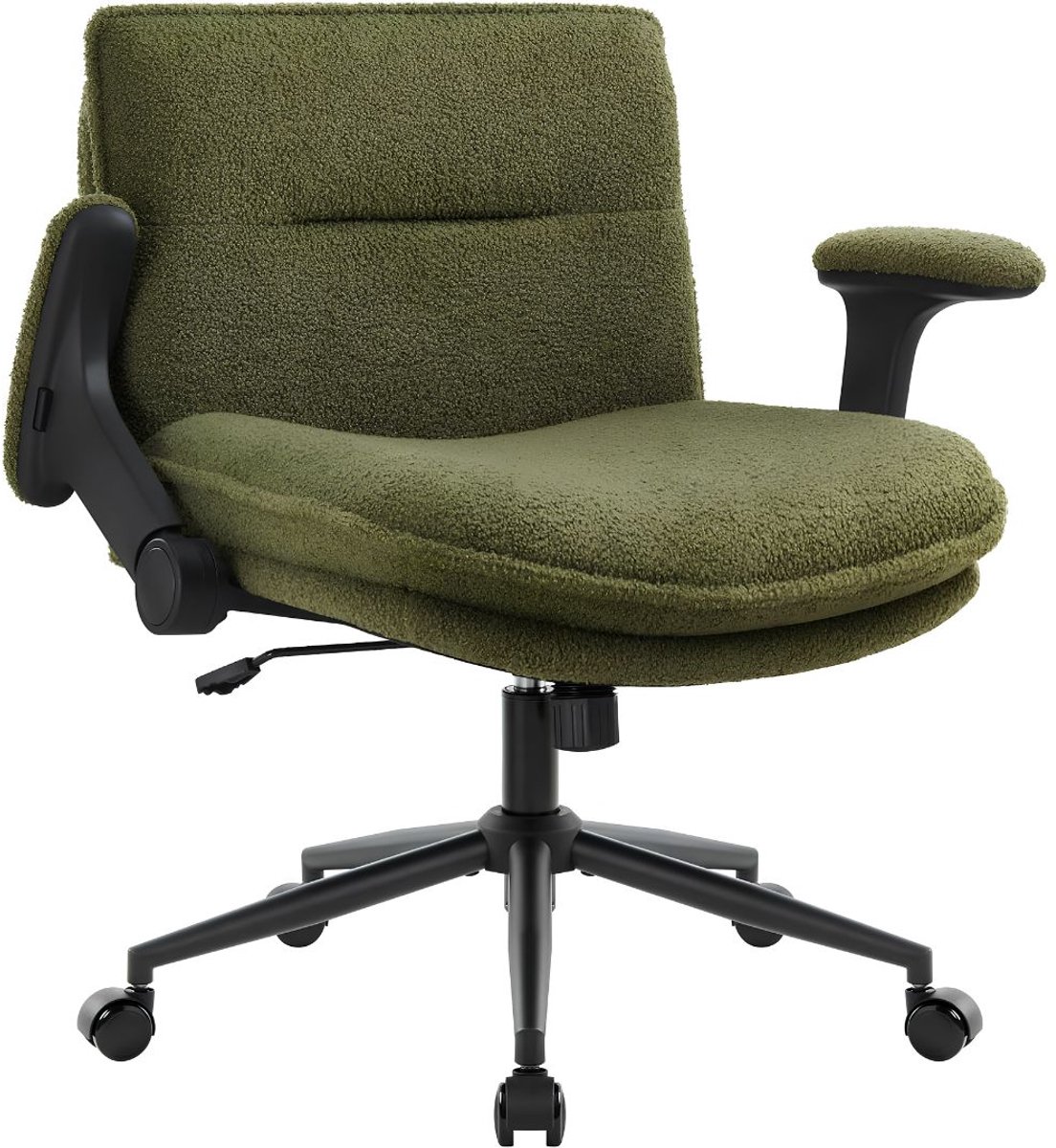 NIVA® Ergonomische Bureaustoel - Max.136kg - Verstelbare Rugleuning - Bureau Stoel - Groen - 26cm x 16cm x 20cm