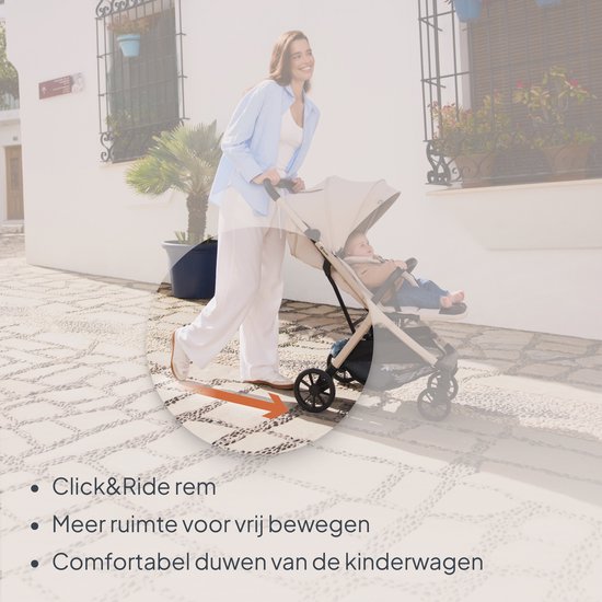 Lionelo Cloe Plus Buggy - Automatisch Inklapbaar - Kinderwagen tot 22 kg - Compact & Lichtgewicht - Verstelbare Rugleuning - Grote Geveerde PU-Wielen - UPF50+ XXL Zonnekap - Voetenzak & Bekerhouder van LIONELO — afbeelding 4