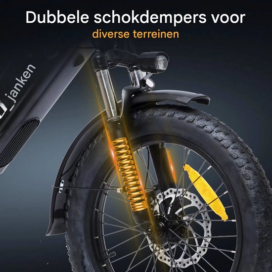 20x3.0 Inch Elektrische Fiets–48V 15Ah–Actieradius tot 110 km–Shimano 7 Versnellingen–Elektrische Stadsfiets–Wit — afbeelding 5