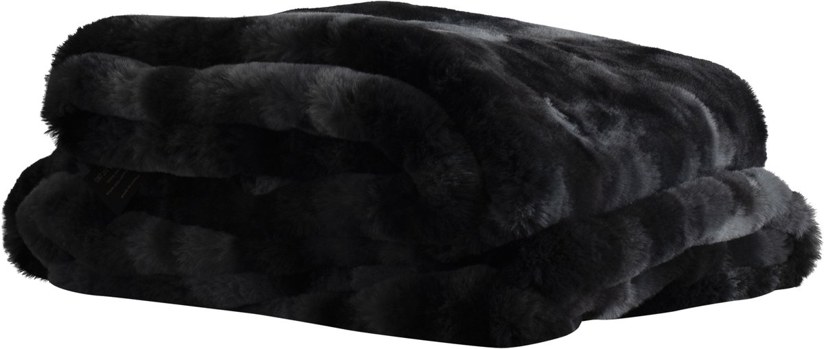 PTMD Plaid Linde - Zwart - 150x200x2cm