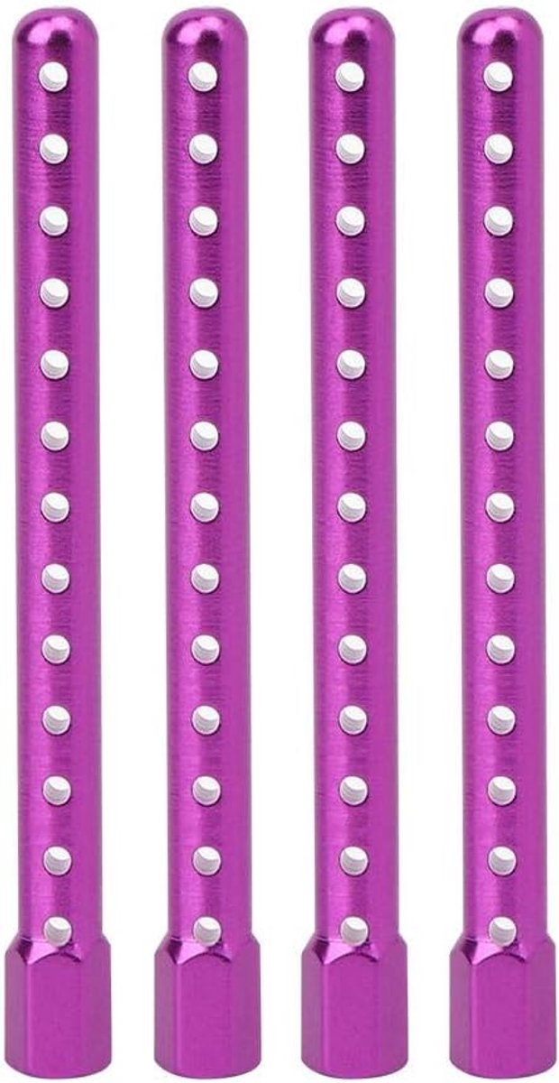 4 stks RC Car Body Post Mounts, Aluminium Auto Shell Kolom Compatibel met HSP 94102/94122/94103/94123 1/10 RC Auto Model(Purper) Golf