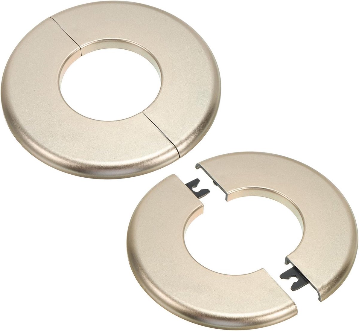 Muur splitflens 51 mm, 2 stuks ABS ronde zelfklevende rozet plaat gespen, waterpijphoes voor keuken, badkamer, arm, pijpkraan, decoratie, goud