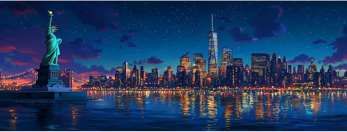 Grote Diamond Art Kits voor Volwassenen New York City, 30 x 80 cm/12 x 31,5 inch Volledige Boor Ronde Strass Grote Diamant Schilderij Kit Landschap, Kruissteek Borduurwerk Canvas voor