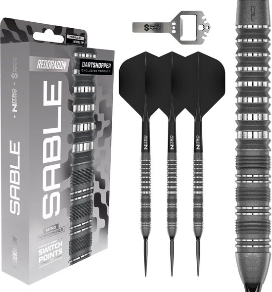 Red Dragon Sable Grey Parallel Switch Point 90% Dartshopper Exclusives - Dartpijlen van Red Dragon — afbeelding 5