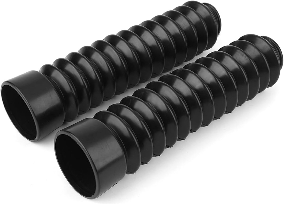 Voorvorkhoezen, 230x52x37mm Rubber Zwart Universele Schokdemperbeschermers voor Motorfietsen