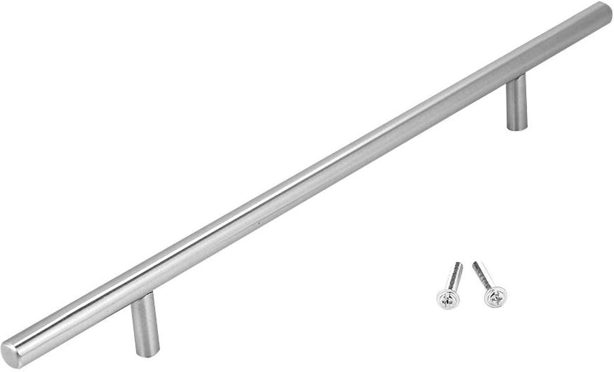 T-greep voor lade, kastgrepen van roestvrij staal, kastgrepen, gatafstand 256 mm, voor keuken, badkamer, slaapkamer, kantoor (400 mm)