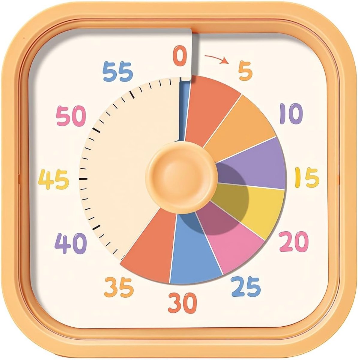 Timer - Kookwekker - Timer voor kinderen - Visuele Timer - Countdown - Leerklok timer - Mini timer - 60 Minuten Aftellen - Kunststof Constructie - Voor Thuis - Keuken - Kantoor
