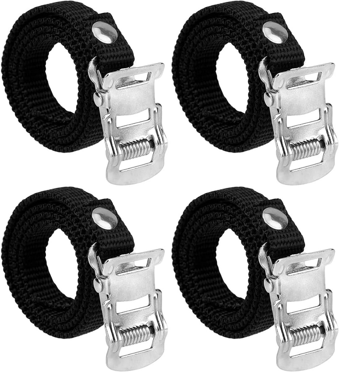 6 stuks pedaalriemen, fietspedaalriemen, verstelbare fietspedaalriem, zwart, voor outdoor-fietsen, hometrainer
