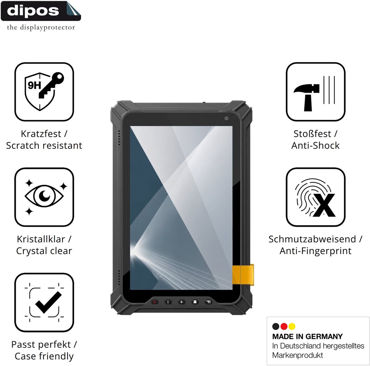 dipos – 2x Pantserfolie geschikt voor Conker NS85 | 9H Screenprotector